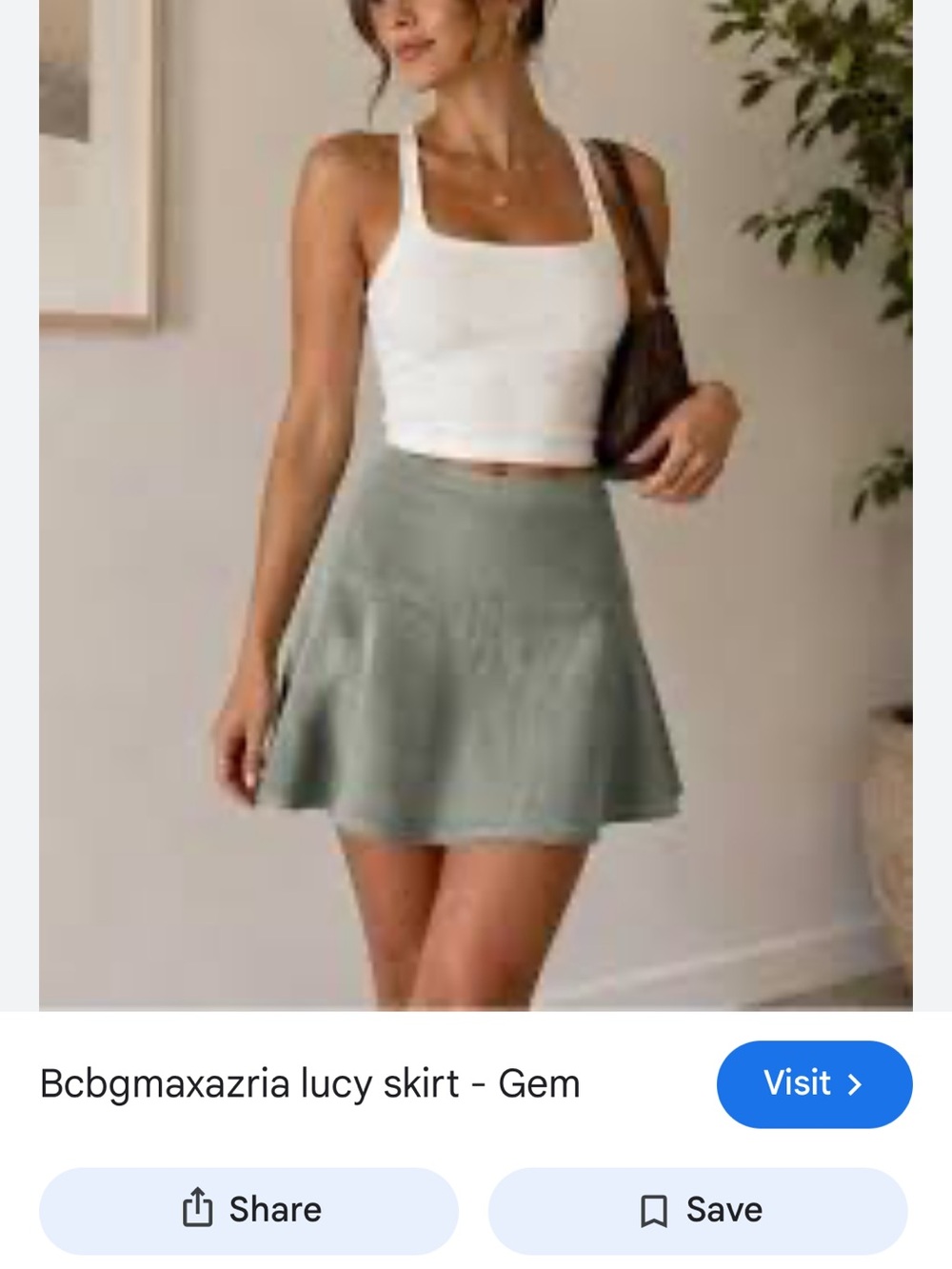 BCBGMaxAzria A-Line Skater Skirt in Gem Green